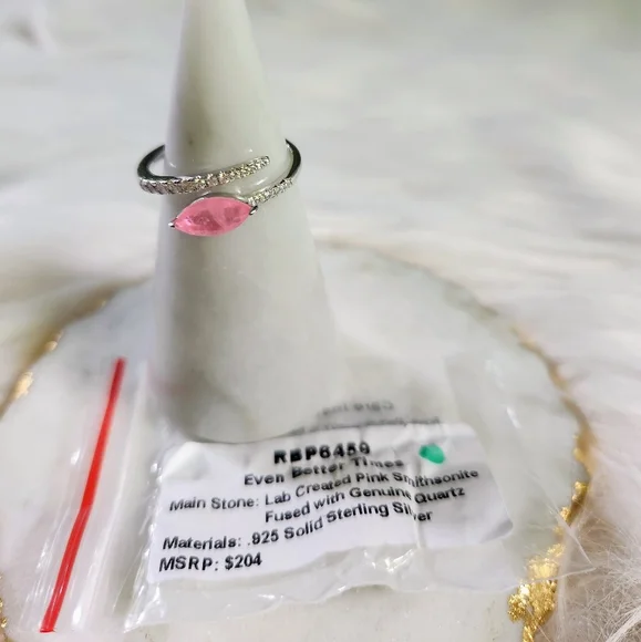 NWT BP 'Even Better Times' Smithsonite Genuine Quartz Sterling Silver Ring - 9 - Picture 7 of 11